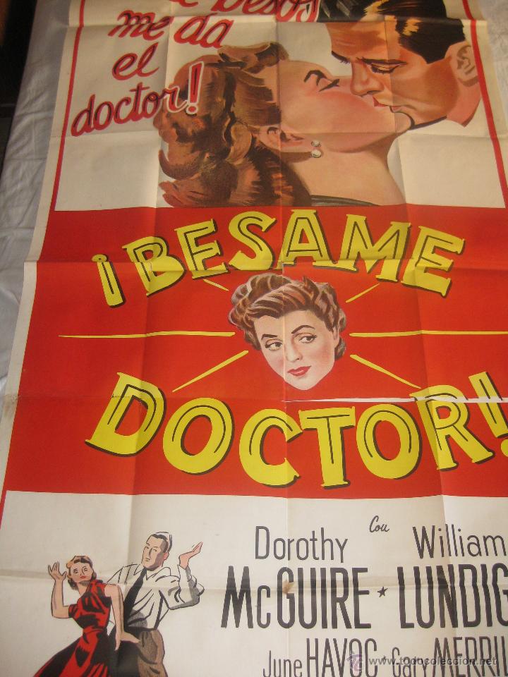 Cine: B&eacute;same doctor cartel original Estados Unidos 1950 Dorothy McGuire William Lundigan 206 x 104 cm