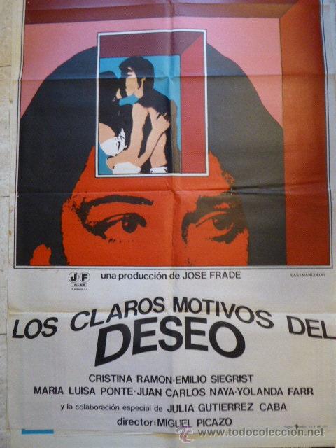 Cine: LOS CLAROS MOTIVOS DEL DESEO. CARTEL DE CINE - MOVIE POSTER