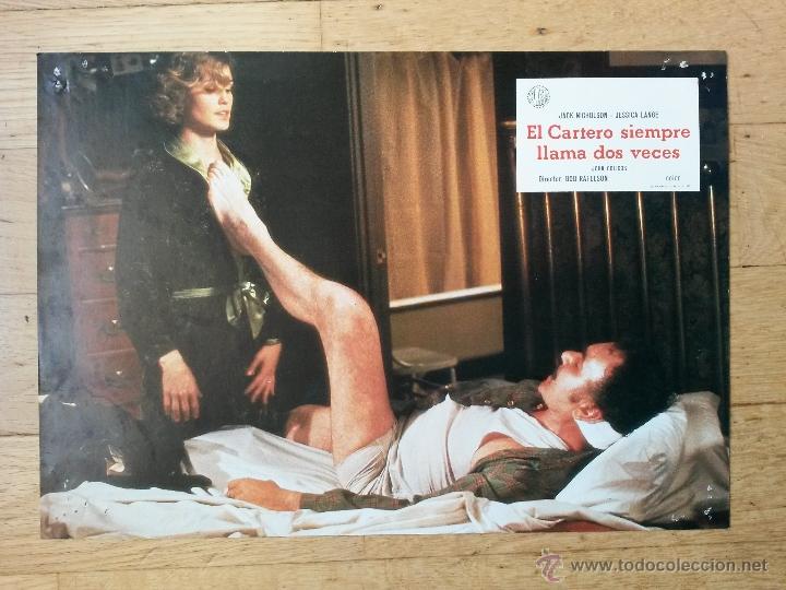 Cine: cartelera de cine, el cartero llama siempre dos veces, jack nicholson , jessica lange de 34 x 24 cms