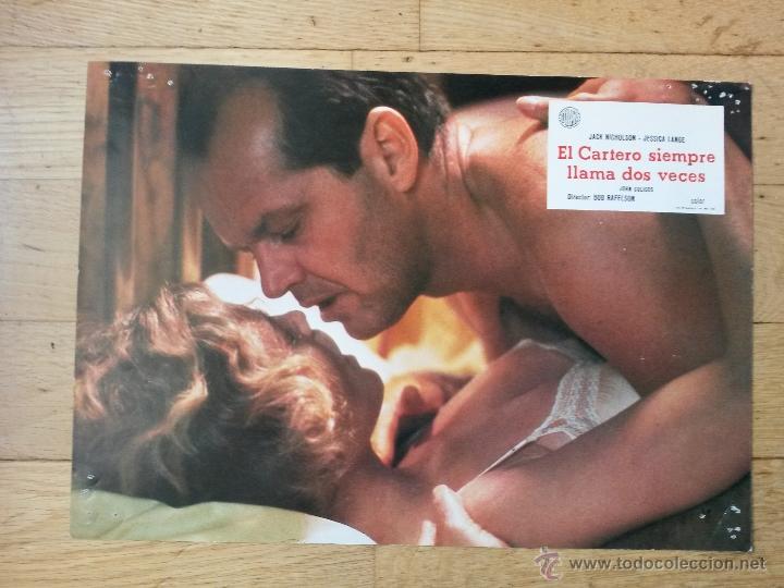 Cine: cartelera de cine, el cartero llama siempre dos veces, jack nicholson , jessica lange de 34 x 24 cms