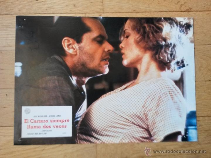 Cine: cartelera de cine, el cartero llama siempre dos veces, jack nicholson , jessica lange de 34 x 24 cms