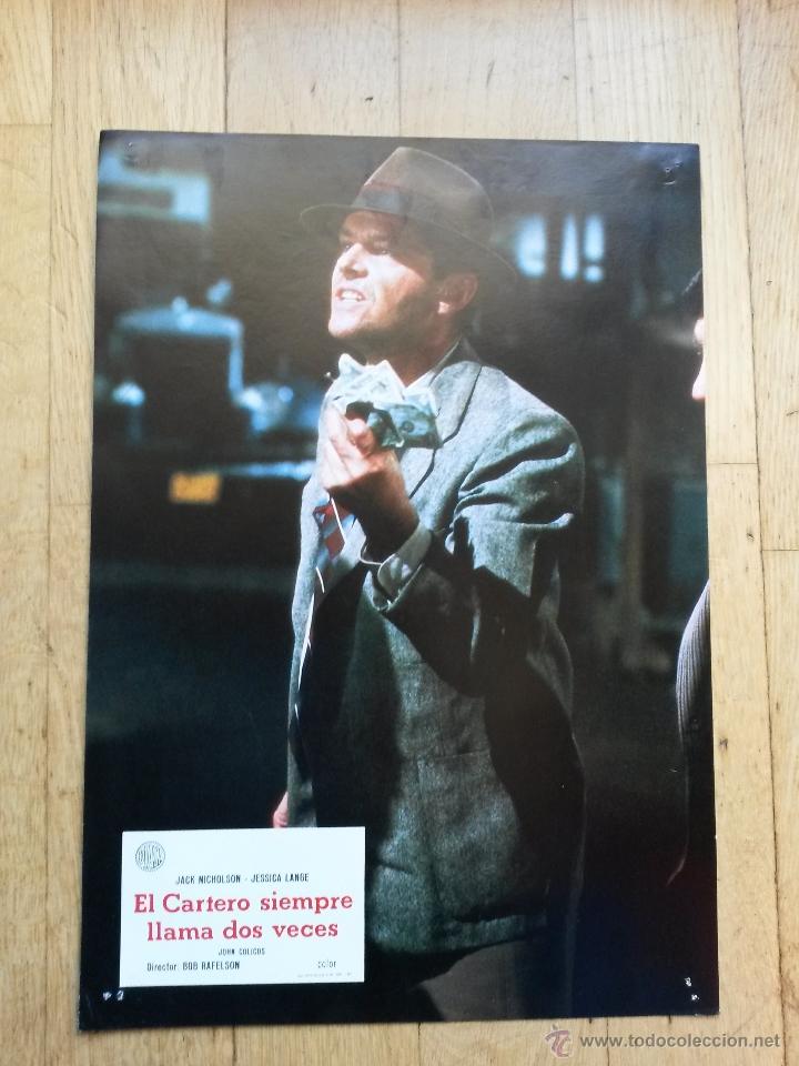 Cine: cartelera de cine, el cartero llama siempre dos veces, jack nicholson , jessica lange de 34 x 24 cms