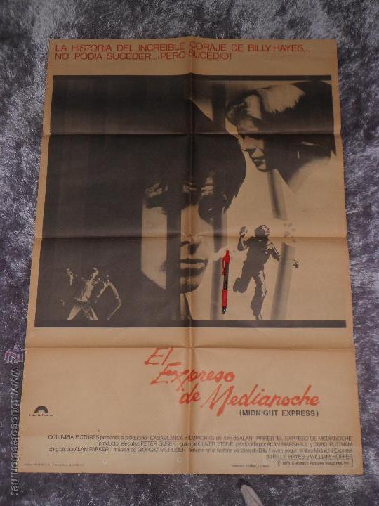 Cinema: EL EXPRESO DE MEDIANOCHE - ALAN PARKER - BRAD DAVIS - POSTER ORIGiNAL 70X100 ESTRENO EN ESPA&Ntilde;A 1982