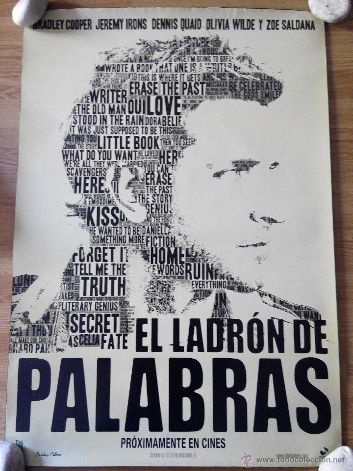 Cin&eacute;ma: El ladr&oacute;n de palabras - aprox 70x100 Cartel ORIGINAL cine (L18)
