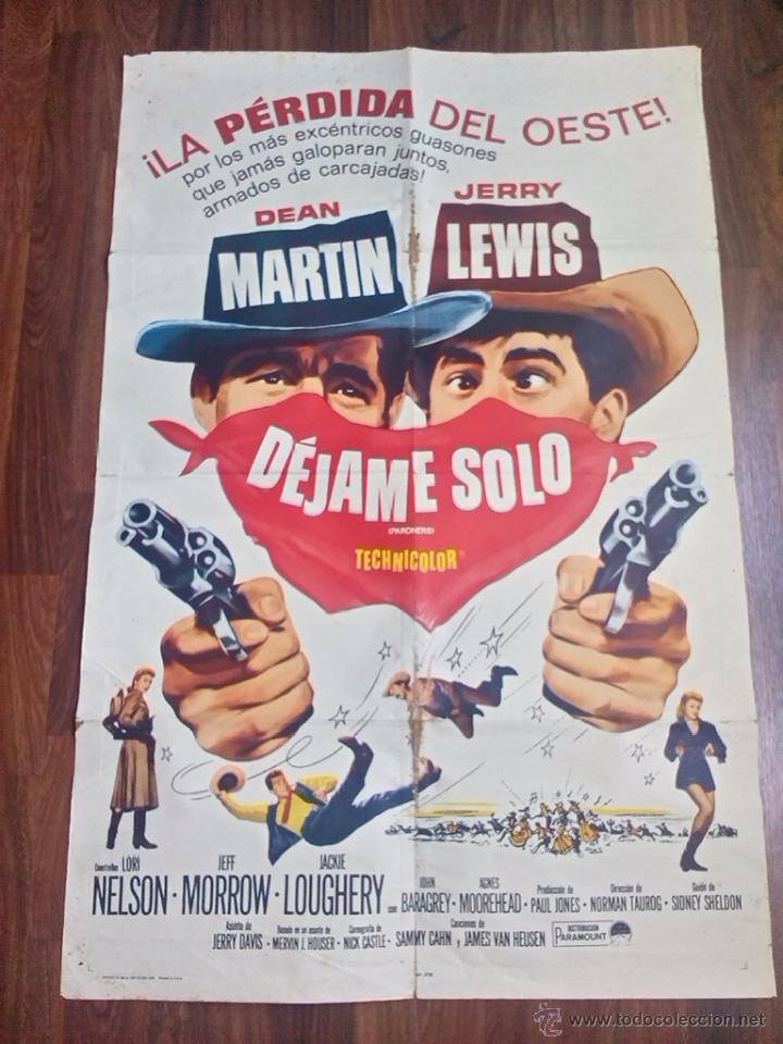 Cine: 1965-CINE-LA PERDIDA DEL OESTE.DEJAME SOLO-CARTEL ORIGINAL ESTRENO PEL&Iacute;CULA-JERRY LEWIS-DEAN MARTIN