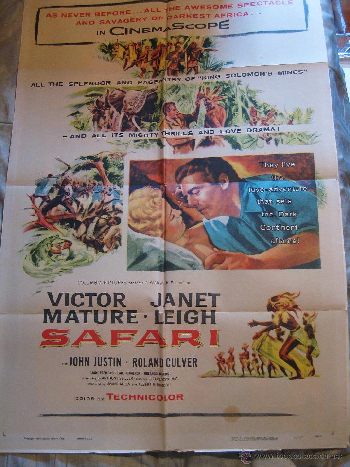 Cinema: Safari cartel original Estados Unidos 1940 Victor Mature Janet Leigh