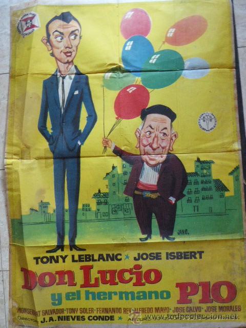 Cin&eacute;ma: DON LUCIO Y EL HERMANO PIO. CARTEL DE CINE. MOVIE POSTER. 100X70 CM