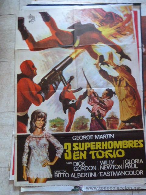 Cin&eacute;ma: TRES SUPERHOMBRES EN TOKIO. CARTEL DE CINE. MOVIE POSTER. 100X70 CM
