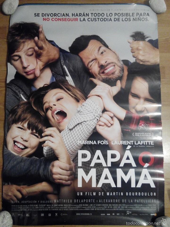 Cin&eacute;ma: Papa o mama - aprox 70x100 Cartel ORIGINAL cine (L25)