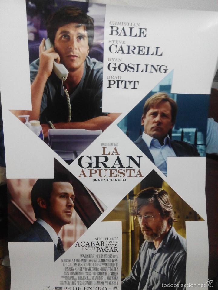 Cin&eacute;ma: Poster la gran apuesta - Brad Pitt, Christian Bale, Steve Carell, Ryan Gosling. Gran formato. nuevo