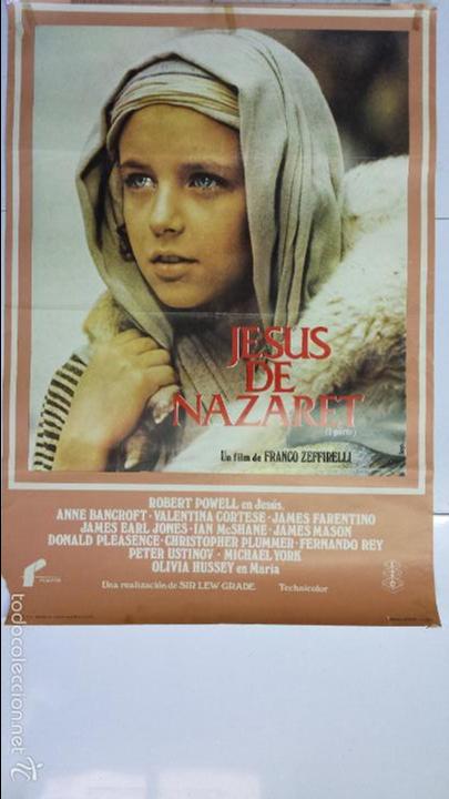 Cine: ANTIGUO CARTEL DE CINE 70 X 100 CM. JES&Uacute;S DE NAZARET - 1978
