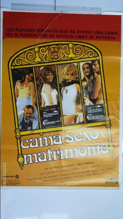 Cine: ANTIGUO CARTEL DE CINE 70 X 100 CM. CAMA SEXO Y MATRIMONIO - 1980
