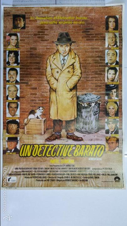 Cine: ANTIGUO CARTEL DE CINE 70 X 100 CM. UN DETECTIVE BARATO - 1978