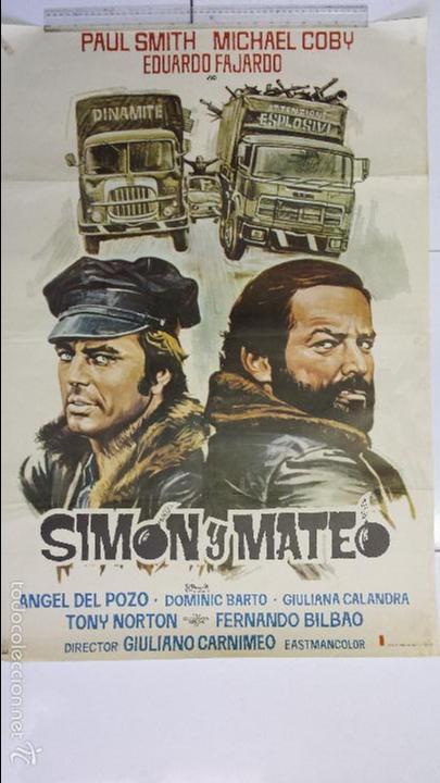 Cine: ANTIGUO CARTEL DE CINE 70 X 100 CM. SIM&Oacute;N Y MATEO - 1976