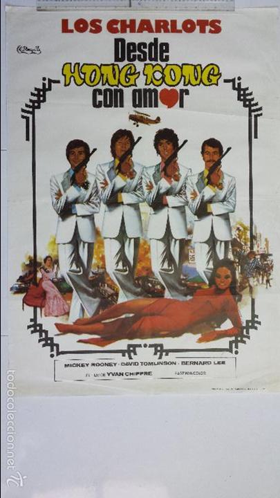 Cine: ANTIGUO CARTEL DE CINE 70 X 100 CM. DESDE HONG KONG CON AMOR - 1976