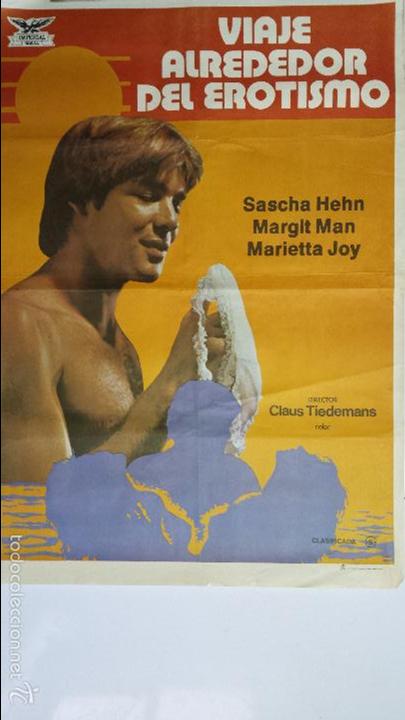 Cine: ANTIGUO CARTEL DE CINE 70 X 100 CM. VIAJE ALREDEDOR DEL EROTISMO - 1979