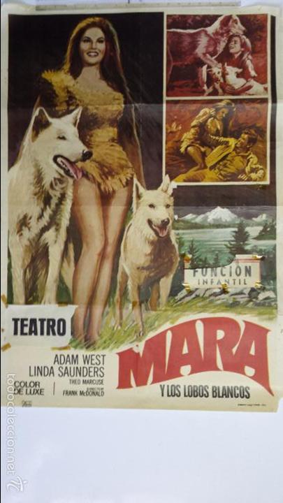 Cine: ANTIGUO CARTEL DE CINE 70 X 100 CM. MARA Y LOS LOBOS BLANCOS - 1973