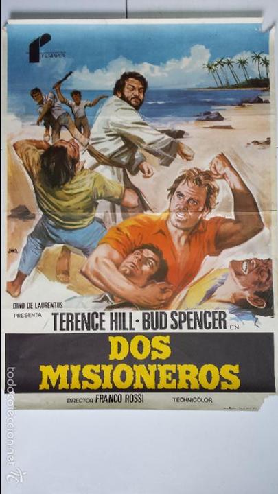 Cinema: ANTIGUO Y ORIGINAL CARTEL DE CINE 70 X 100 CM. DOS MISIONEROS - 1977