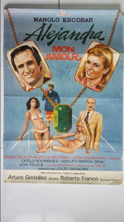 Cinema: ANTIGUO Y ORIGINAL CARTEL DE CINE 70 X 100 CM. ALEJANDRA MON AMOUR - 1979