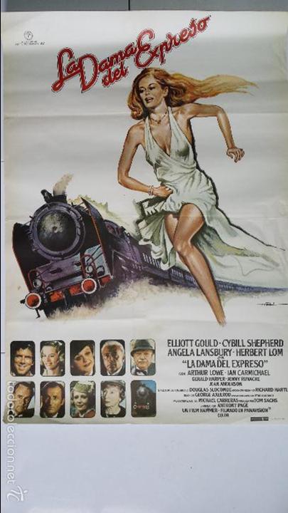 Cinema: ANTIGUO Y ORIGINAL CARTEL DE CINE 70 X 100 CM. LA DAMA DEL EXPRESO - 1979