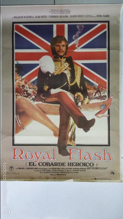 Cinema: ANTIGUO Y ORIGINAL CARTEL DE CINE 70 X 100 CM. ROYAL FLASH - 1975