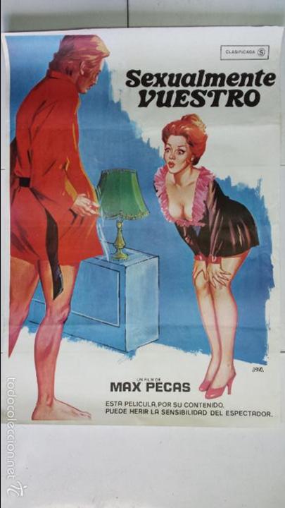 Cinema: ANTIGUO Y ORIGINAL CARTEL DE CINE 70 X 100 CM. SEXUALMENTE VUESTRO - 1974