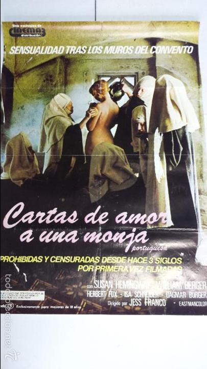 Cine: ANTIGUO Y ORIGINAL CARTEL DE CINE 70 X 100 CM. CARTAS DE AMOR A UNA MONJA - 1977