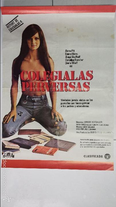 Cinema: ANTIGUO Y ORIGINAL CARTEL DE CINE 70 X 100 CM. COLEGIALAS PERVERSAS - 1979