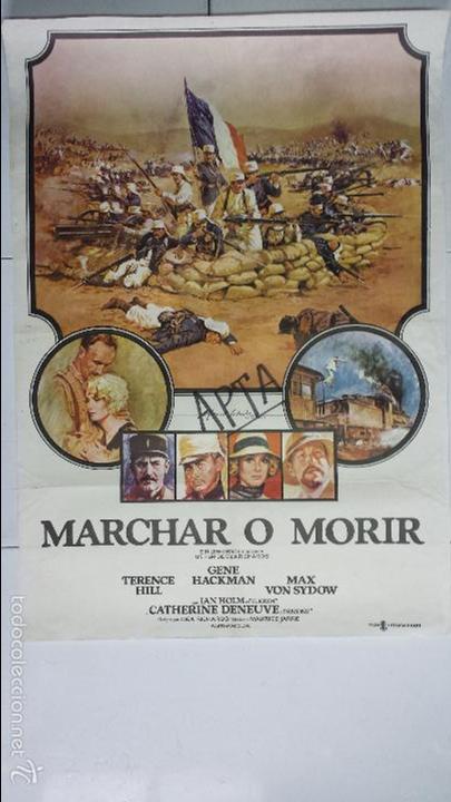 Cine: ANTIGUO Y ORIGINAL CARTEL DE CINE 70 X 100 CM. MARCHAR O MORIR - 1977