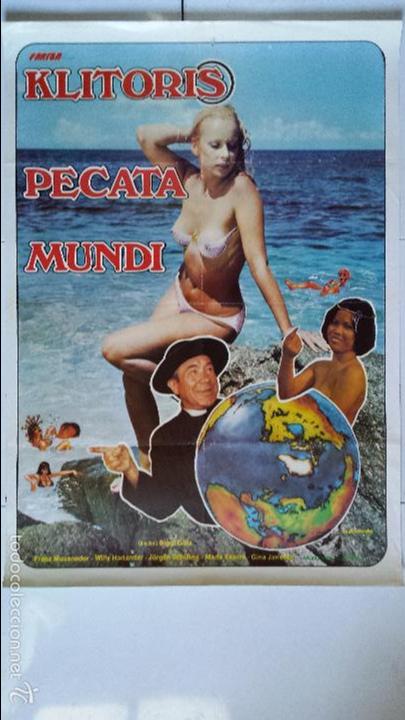 Cinema: ANTIGUO Y ORIGINAL CARTEL DE CINE 70 X 100 CM. KLITORIS PECATA MUNDI - 1977