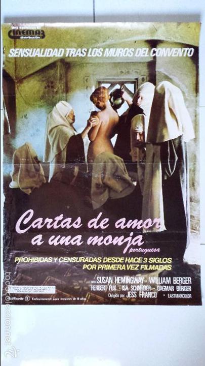 Cinema: ANTIGUO Y ORIGINAL CARTEL DE CINE 70 X 100 CM. CARTAS DE AMOR A UNA MONJA PORTUGUESA - 1977