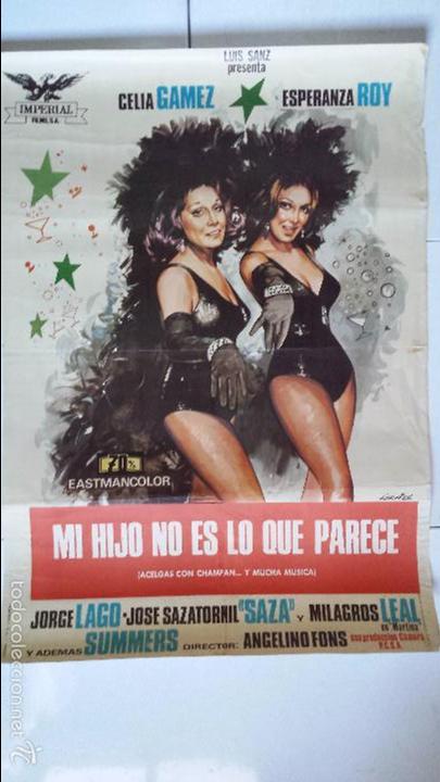 Cinema: ANTIGUO Y ORIGINAL CARTEL DE CINE 70 X 100 CM. MI HIJO NO ES LO QUE PARECE - 1974