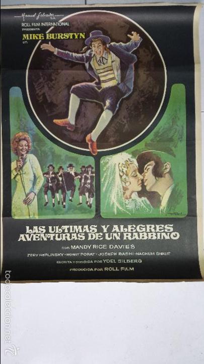 Cinema: ANTIGUO CARTEL DE CINE 70 X 100 CM. LAS ULTIMAS Y ALEGRES AVENTURAS DE UN RABINO - 1978