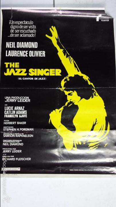 Cinema: ANTIGUO CARTEL DE CINE 70 X 100 CM. THE JAZZ SINGER - 1980