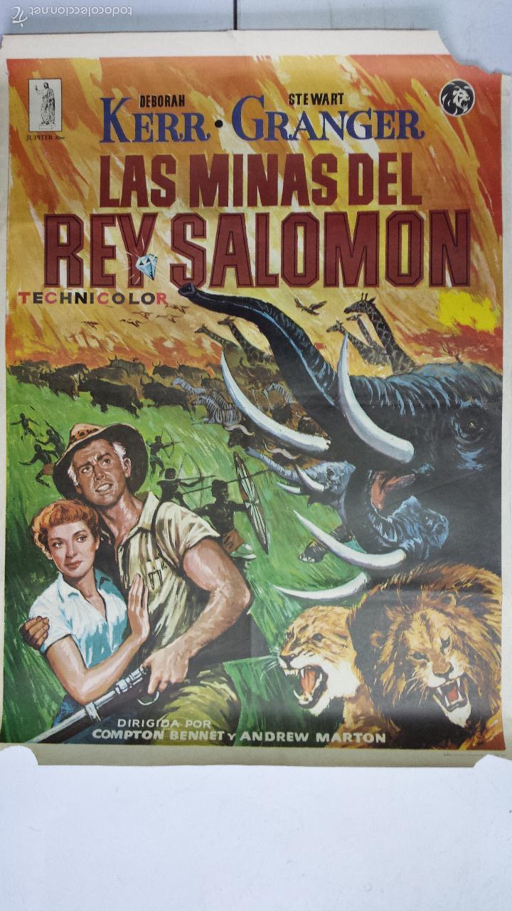 Cine: ANTIGUO CARTEL DE CINE 70 X 100 CM. LAS MINAS DEL REY SALOMON - 1979