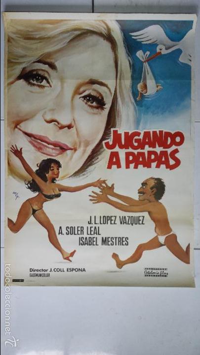 Cinema: ANTIGUO CARTEL DE CINE 70 X 100 CM. JUGANDO A PAPAS - 1979