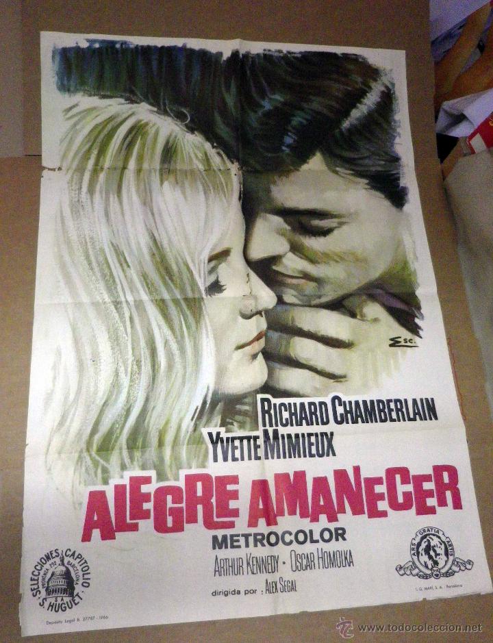 Cin&eacute;ma: CARTEL PUBLICITARIO, CINE, ALEGRE AMANECER, ORIGINAL, 1966, MEDIDAS: 70 X 100 CM