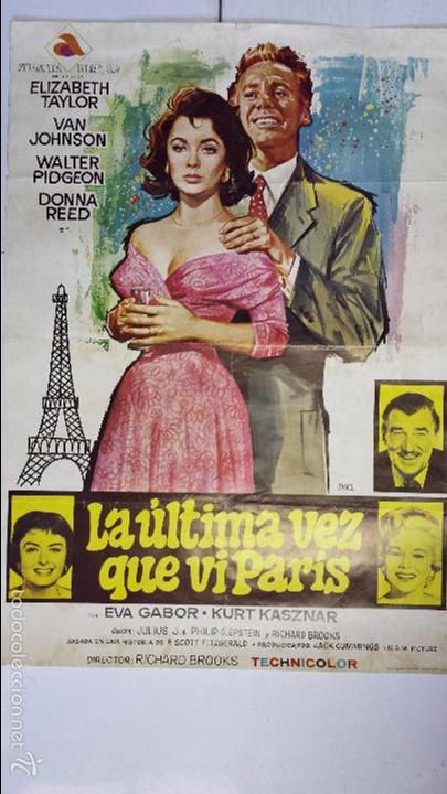 Cinema: ANTIGUO CARTEL DE CINE 70 X 100 CM. LA &Uacute;LTIMA VEZ QUE VI PAR&Iacute;S - 1973