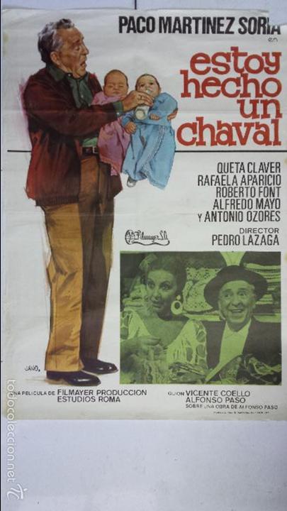 Cinema: ANTIGUO CARTEL DE CINE 70 X 100 CM. ESTOY HECHO UN CHAVAL - 1976