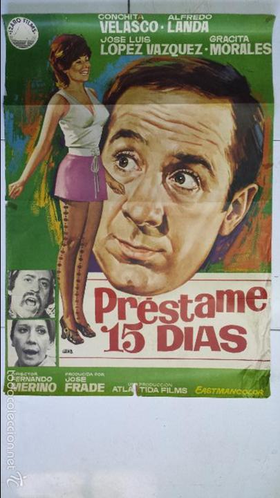 Cinema: ANTIGUO CARTEL DE CINE 70 X 100 CM. PRESTAME 15 D&Iacute;AS - 1971