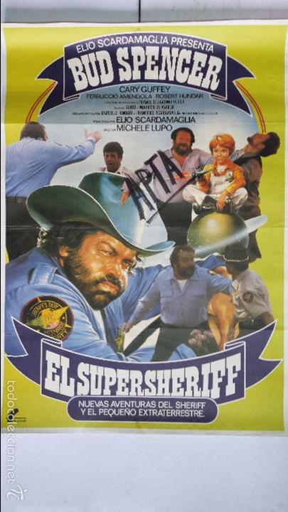 Cinema: ANTIGUO Y ORIGINAL CARTEL DE CINE 70 X 100 CM. EL SUPERSHERIFF - 1981