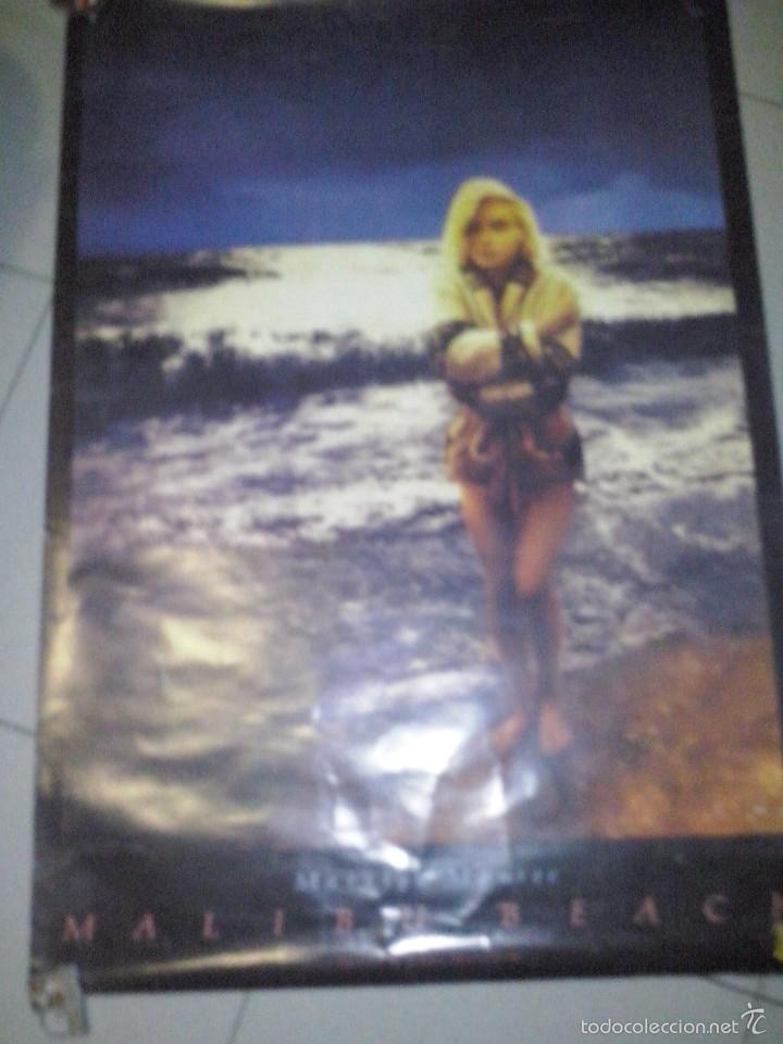 Cinema: gran poster marylin monroe malibu beach 98x65 cms