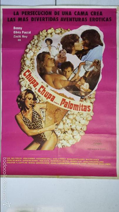 Cinema: ANTIGUO Y ORIGINAL CARTEL DE CINE 70 X 100 CM. CHUPA CHUPA....PALOMITAS - 1980