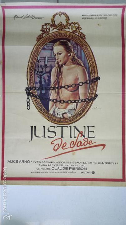 Cinema: ANTIGUO Y ORIGINAL CARTEL DE CINE 70 X 100 CM. JUSTINE DE SADE - 1969
