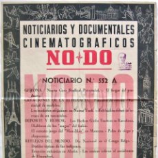 Cine: CARTEL DEL NOTICIARIO DOCUMENTAL NODO Nº 552 A (VER LOS ACONTECIMIENTOS) ORIGINAL