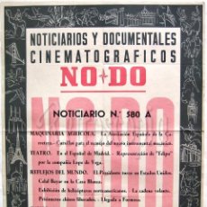 Cine: CARTEL DEL NOTICIARIO DOCUMENTAL NODO Nº 580 A (VER LOS ACONTECIMIENTOS) ORIGINAL