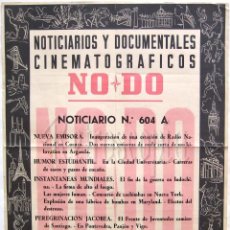 Cine: CARTEL DEL NOTICIARIO DOCUMENTAL NODO Nº 604 A (VER LOS ACONTECIMIENTOS) ORIGINAL