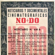 Cine: CARTEL DEL NOTICIARIO DOCUMENTAL NODO Nº 630 A (VER LOS ACONTECIMIENTOS) ORIGINAL