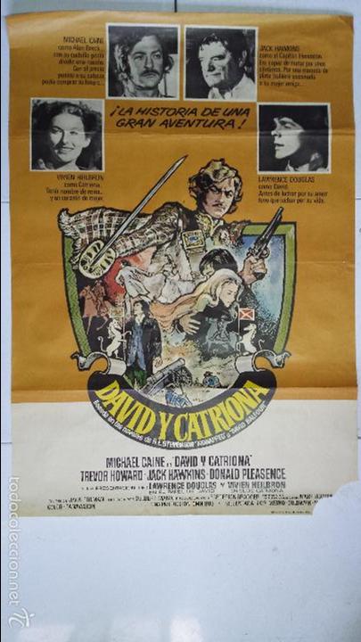 Cine: ANTIGUO Y ORIGINAL CARTEL DE CINE 70 X 100 CM. DAVID Y CATRIONA - 1972