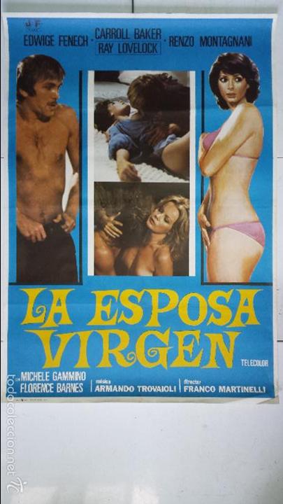 Cinema: ANTIGUO Y ORIGINAL CARTEL DE CINE 70 X 100 CM. LA ESPOSA VIRGEN - 1977